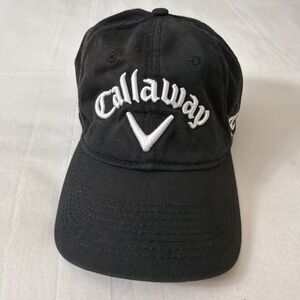 Callaway Razr Odyssey Strapback Baseball‎ Cap Black One Size Embroidered 6 Panel